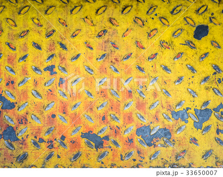 Grungy old weathered metal diamond plate Grungy old weathered metal diamond plate 33650007