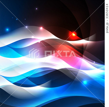 Illuminated neon waves 33650414