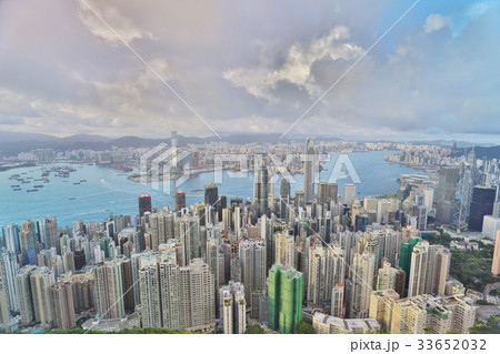 Victoria Harbour near the top of Victoria Peak Victoria Harbour near the top of Victoria Peak 33652032