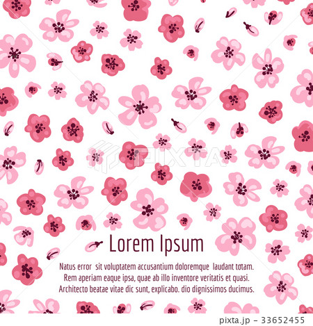 Pink sakura flowers poster 33652455