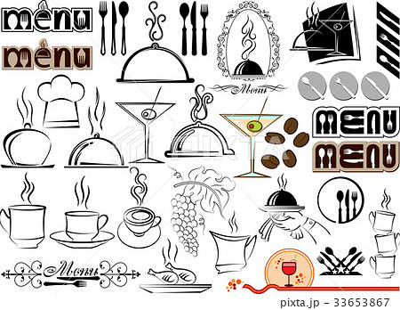 Menu Card Design Various Icon, Elements Menu Card Design Various Icon, Elements 33653867