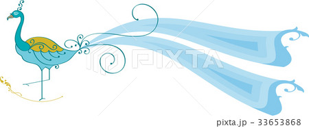 Peacock Artistic Hand Drawn 33653868