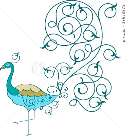 Peacock Artistic Hand Drawn Peacock Artistic Hand Drawn 33653875