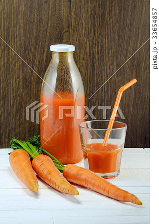 A bottle of carrot juice A bottle of carrot juice 33654857