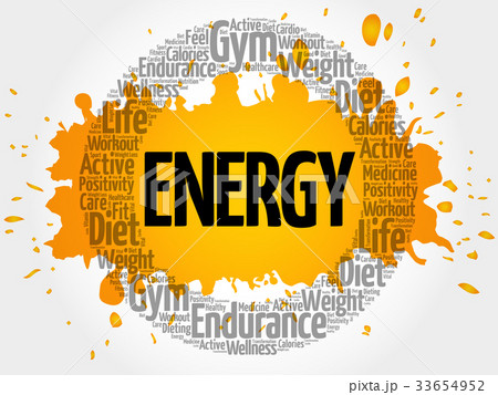 ENERGY circle stamp word cloud 33654952