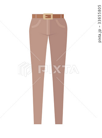 Trousers Unisex Pants Isolated on White Background Trousers Unisex Pants Isolated on White Background 33655805