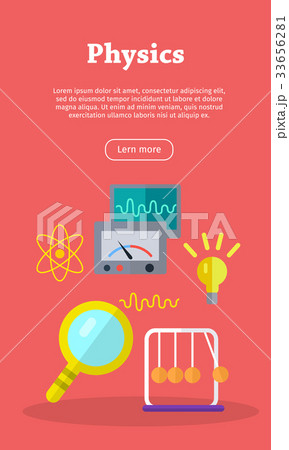 Physics Web Banner. Website template. 33656281