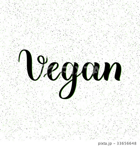 Vector illustration Handwritten lettering Vegan 33656648
