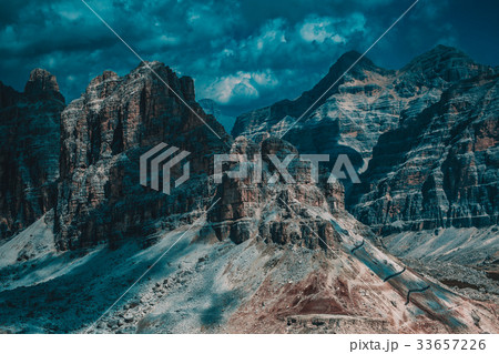 Dolomites mountains in Alps Dolomites mountains in Alps 33657226