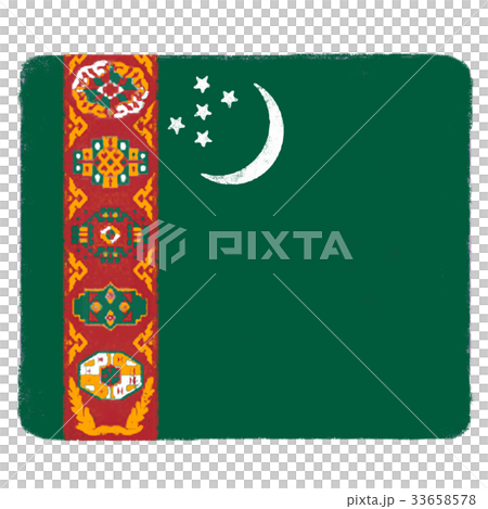 国旗　トルクメニスタン 33658578