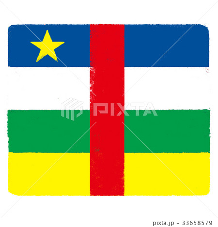 国旗 中央アフリカ共和国のイラスト素材 [33658579] PIXTA