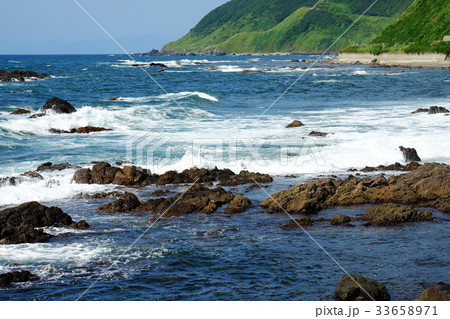 夏の竜飛岬 竜泊ラインと日本海 夏の竜飛岬 竜泊ラインと日本海 33658971