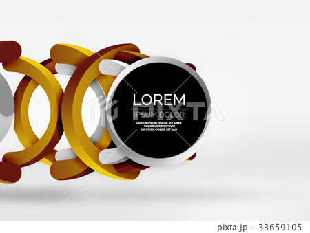 Modern 3d ring vector abstract background Modern 3d ring vector abstract background 33659105