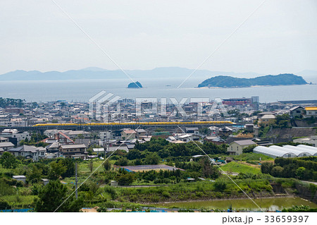 夏の三河湾とドクターイエロー 夏の三河湾とドクターイエロー 33659397