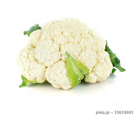 Fresh cauliflower isolated on white Fresh cauliflower isolated on white 33659905
