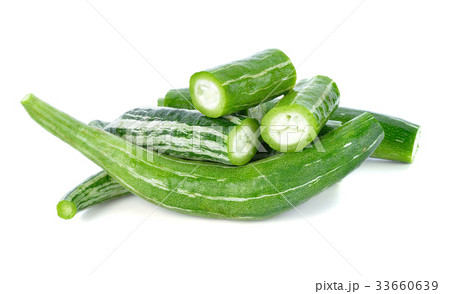 Snake gourd on white background Snake gourd on white background 33660639