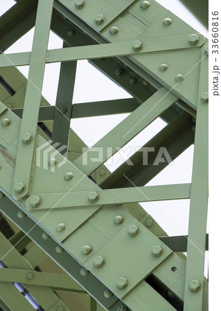 Metal parts of the rivet joints and bolts of the b 33660816