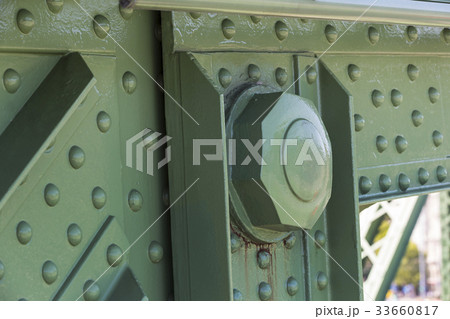 Metal parts of the rivet joints and bolts of the b 33660817