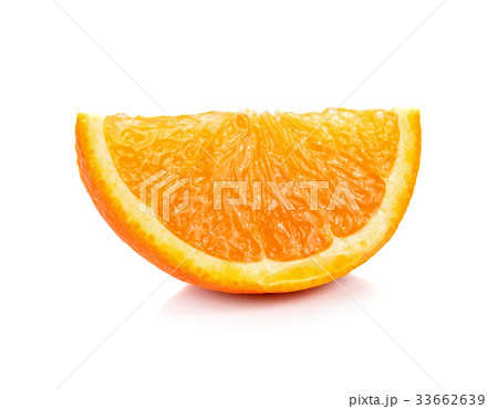 Orange fruit sliced isolated on white background 33662639