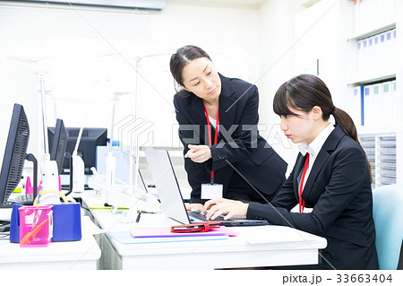 女性社員 OL 新人教育 ビジネスマン サラリーマン パソコン オフィスイメージ ビジネスイメージ 女性社員 OL 新人教育 ビジネスマン サラリーマン パソコン オフィスイメージ ビジネスイメージ 33663404