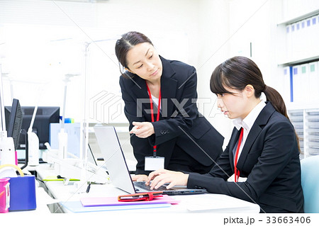女性社員 OL 新人教育 ビジネスマン サラリーマン パソコン オフィスイメージ ビジネスイメージ 女性社員 OL 新人教育 ビジネスマン サラリーマン パソコン オフィスイメージ ビジネスイメージ 33663406