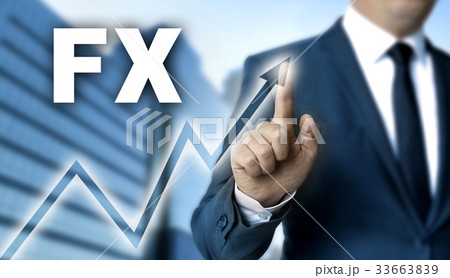 FX touchscreen is operated by businessman 33663839