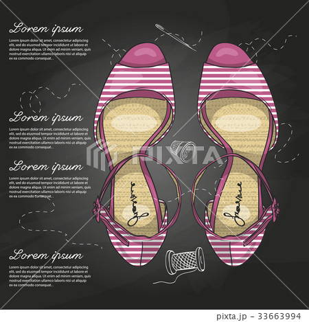 Fashion vector sketch womens shoes. 33663994