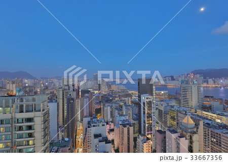 city view from the roof of the building of kowloon 33667356
