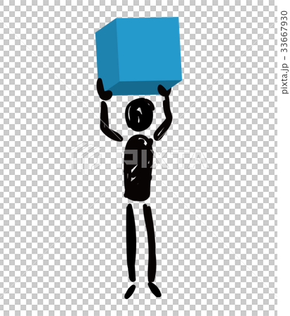 人物のシルエットイラストのイラスト素材