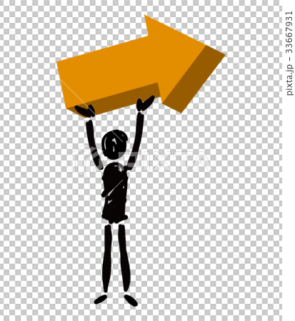 人物のシルエットイラストのイラスト素材