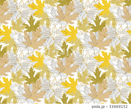 Maple leaf autumn patterns seamless 33669152