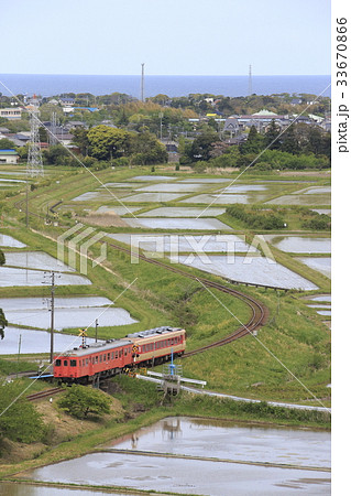 いすみ鉄道キハ52+キハ28（俯瞰） 33670866
