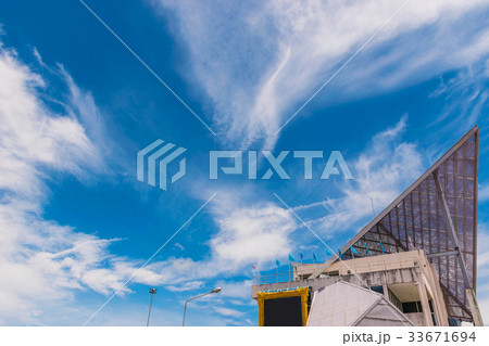 Roof with beautiful sky and cloud at the border Ch 33671694