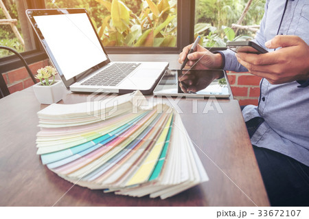 Creative creativity graphic designer working with Creative creativity graphic designer working with 33672107