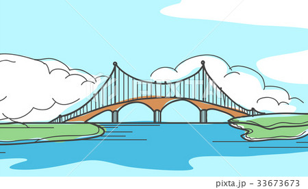 Bridge in hand drawn style 33673673