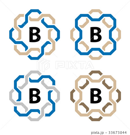 simple line circular frame letter symbol simple line circular frame letter symbol 33673844