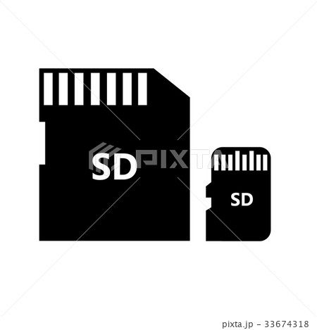 Vector Icon SD card and micro SD card isolated  33674318