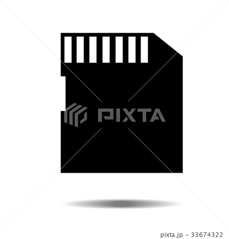Vector Icon SD card isolated on white background Vector Icon SD card isolated on white background 33674322