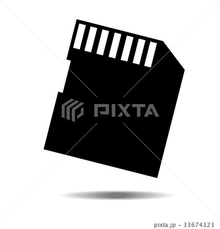 Vector Icon SD card isolated on white background 33674323