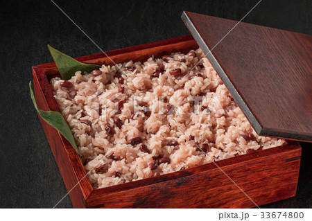 赤飯 rice boiled with red beans japanese food 赤飯 rice boiled with red beans japanese food 33674800