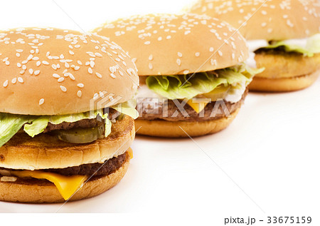 Burgers in a row Burgers in a row 33675159
