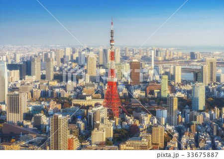 Skyline of Tokyo Cityscape with Tokyo Tower 33675887