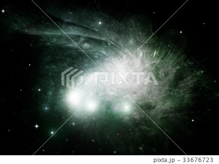 Stars, dust and gas nebula in a far galaxy 33676723