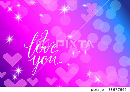 Vivid bokeh with hearts in soft color. 33677645