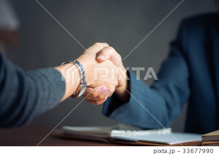 Handshake Gesturing People Connection Deal Concept 33677990