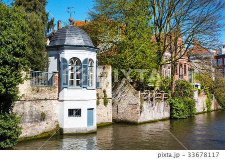 Panorama with canal Bruges, Belguim 33678117