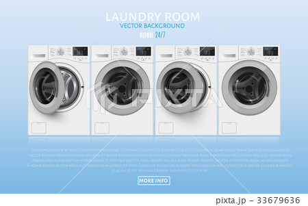 Laundry Room realisic vector illlustration Laundry Room realisic vector illlustration 33679636