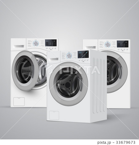 realisic vector washers on grey background. realisic vector washers on grey background. 33679673