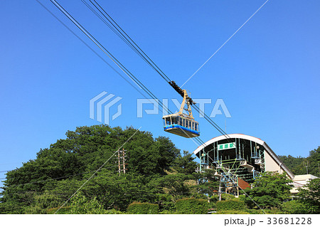 新緑の別府ロープウェイ乗り場　高原駅 33681228