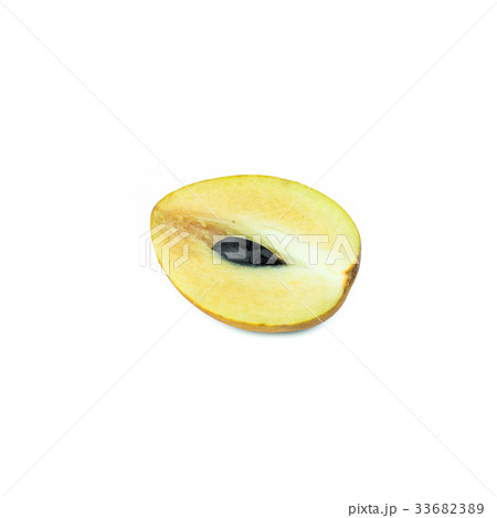 Sapodilla isolated on the white background 33682389